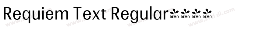 Requiem Text Regular字体转换